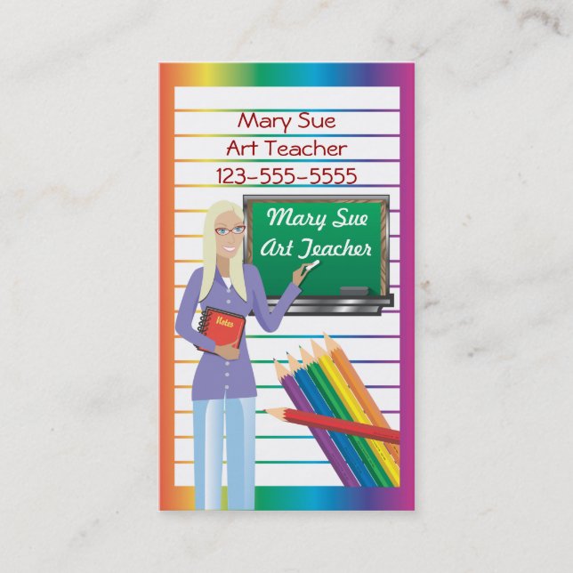 Cartão de visita de ensino (Frente)