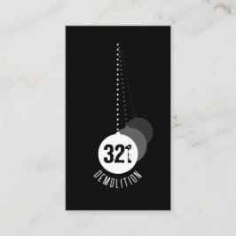 Cartão de visita de especialista em demolição