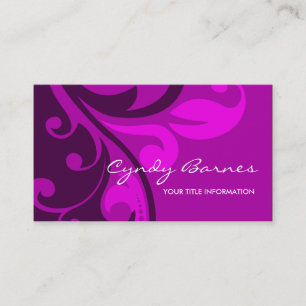 Cartão de visita de espiral magenta