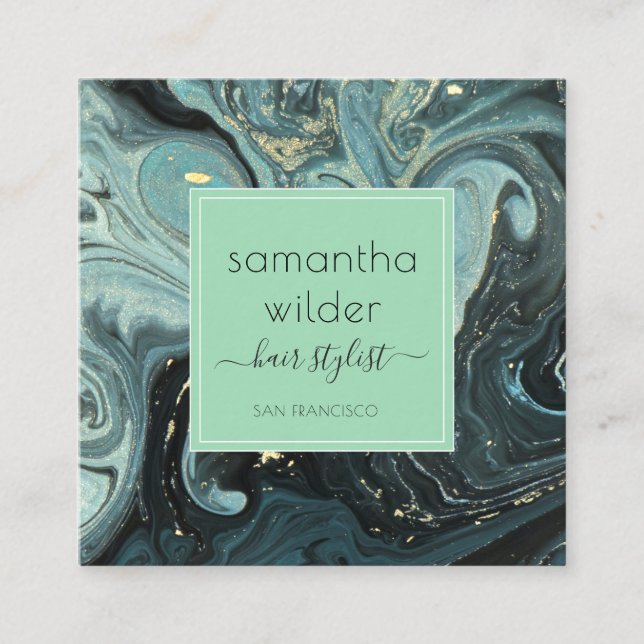 Cartão de visita de Esquadrão de Estilos de Mármor (Frente)