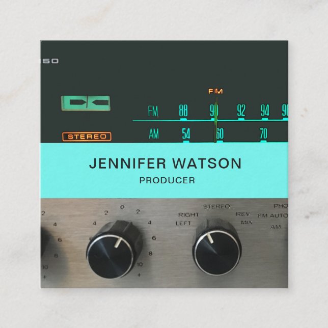 cartão de visita de Estéreo Vintage (Frente)