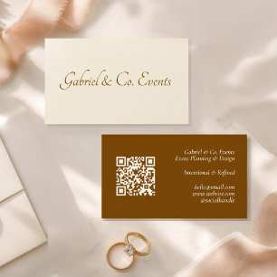 Cartão de Visita de Evento com QR Code Elegante Mo