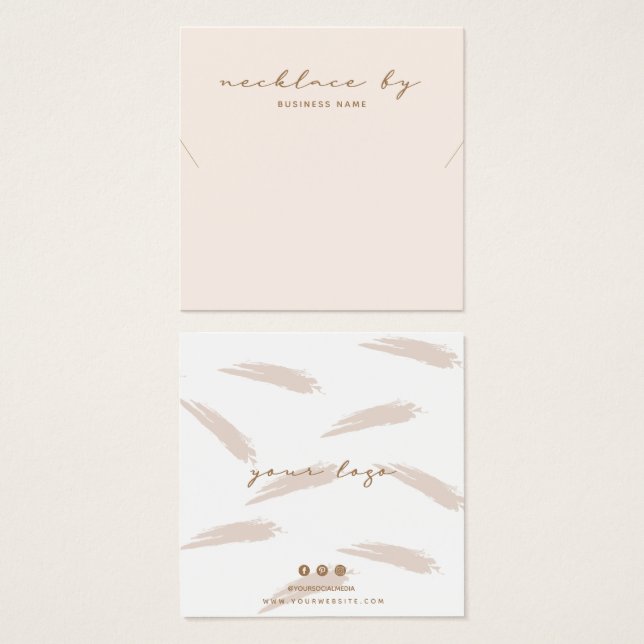 Cartão de visita de Exibição de Colar Rosa (Frente & Verso)