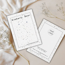 Cartão de visita de exibição do logotipo Terrazzo 