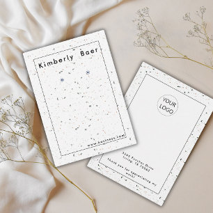 Cartão de visita de exibição do logotipo Terrazzo