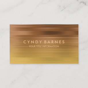 Cartão de visita de faixa amarela e de cobre