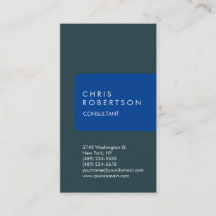 Cartão de visita de faixa azul de índigo única ver