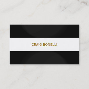 Cartão de visita de faixa branca de Cinza preta si