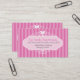 Cartão de visita de faixa cor-de-rosa Boutique com (Frente/Verso In Situ)