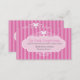 Cartão de visita de faixa cor-de-rosa Boutique com (Frente/Verso)