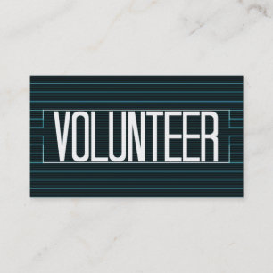 Cartão de visita de faixa elegante do voluntário