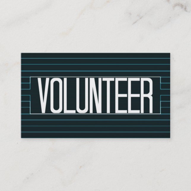 Cartão de visita de faixa elegante do voluntário (Frente)