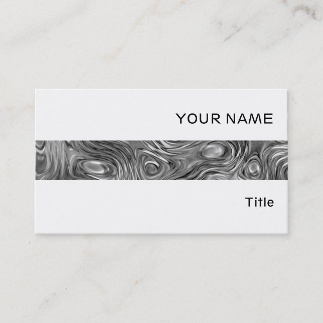 Cartão de visita de faixa molhada branca (Frente)