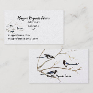 Cartão de visita de Fazendas Orgânicas de Magpie