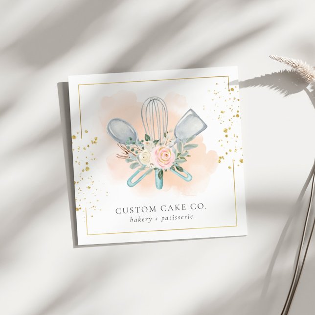 Cartão de visita de Ferramentas de Chef de Cakes P (Criador carregado)