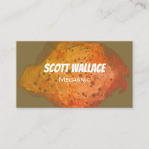 Cartão de visita de ferrugem mecânica