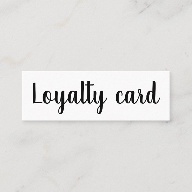 cartão de visita de fidelidade de tendência minima (Frente)