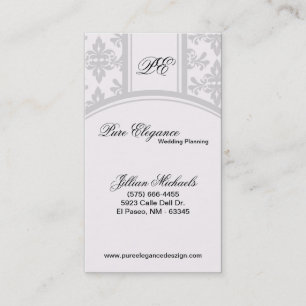 Cartão de visita de Filigree do Planner de Casamen