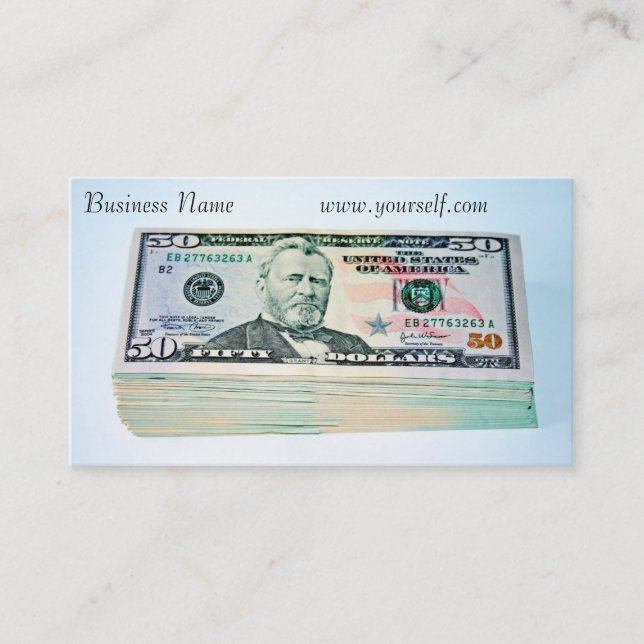 Cartão de visita de finanças (Frente)