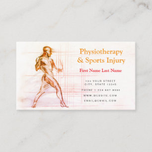 Cartão de visita de Fisioterapia e Lesão Esportiva