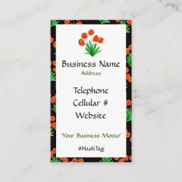 Cartão de visita de Flores Bonito E Negrito