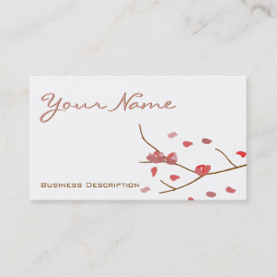 Cartão de visita de flores de amêndoa