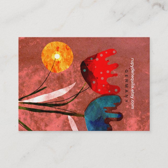 Cartão de visita de Flores do Jardim Natural (Frente)