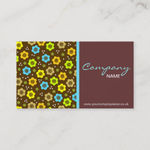 Cartão de visita de Flores Vibrantes