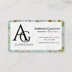 Cartão de visita de floricultura (editável)