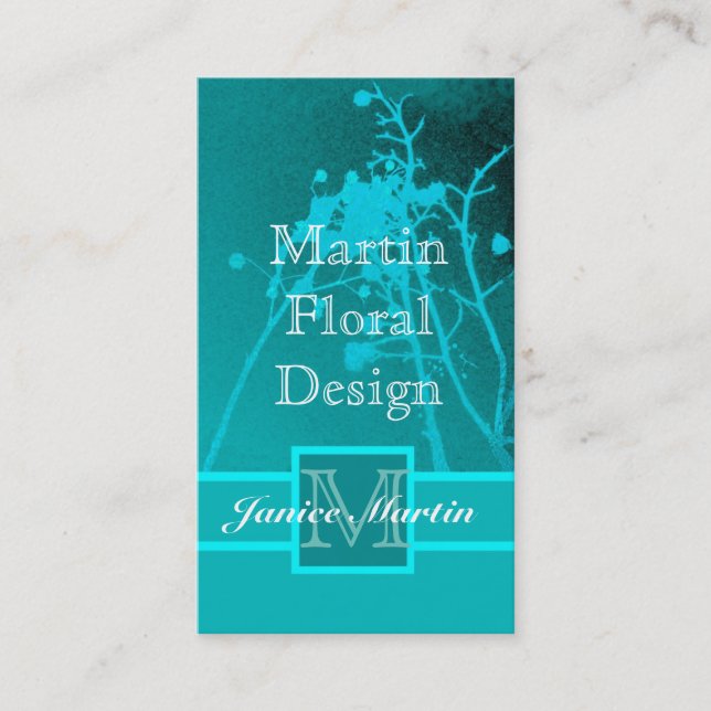 cartão de visita de florista personalizado com doi (Frente)