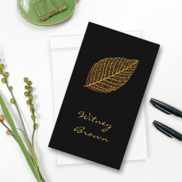 Cartão de visita de folha de ouro de folha de folh