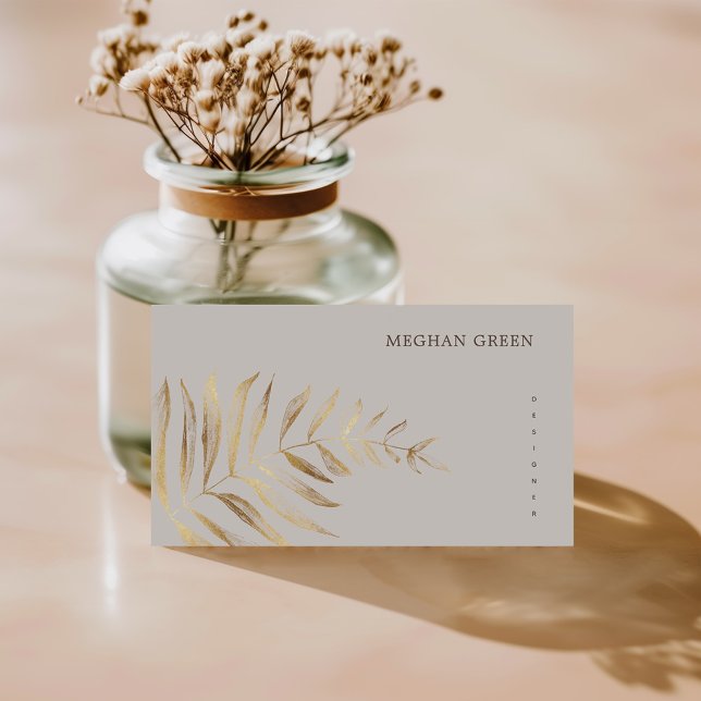Cartão de visita de Folhagem de Folhagem Dourada m (Criador carregado)