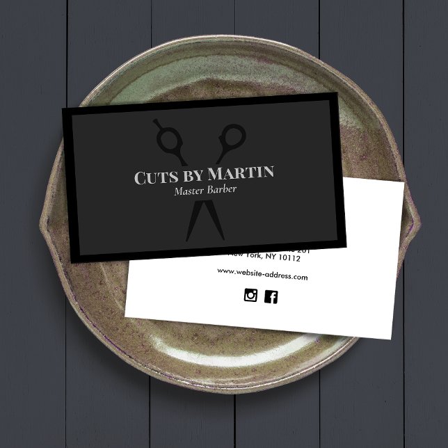 Cartão de visita de Folhas de Recorte de Barber (Criador carregado)