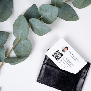 Cartão de visita de Foto de Código QR