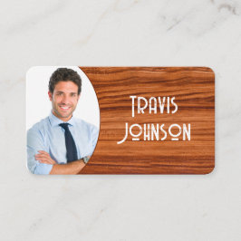 Cartão de visita de Foto de Madeira