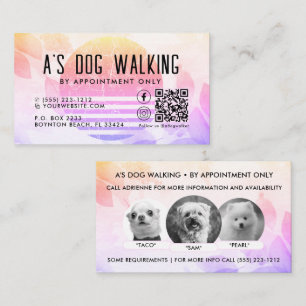 Cartão de visita de Foto do Código QR Andando por