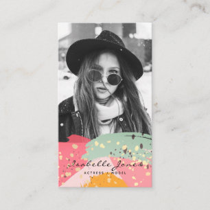 Cartão de visita de Foto do Na moda do Cantor do M