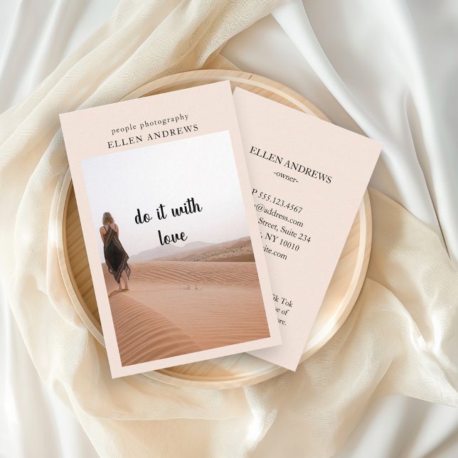 Cartão de visita de Foto Mínima Moderna (Criador carregado)