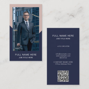 Cartão de visita de Foto Moderna para Profissão Cr