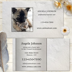 Cartão de Visita de Foto Personalizado Minimalista