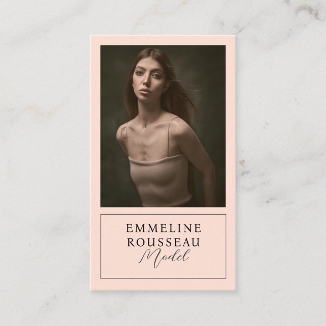 Cartão de visita de Foto Profissional de Modelo Mo (Frente)