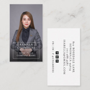 Cartão de visita de Foto Profissional Moderno