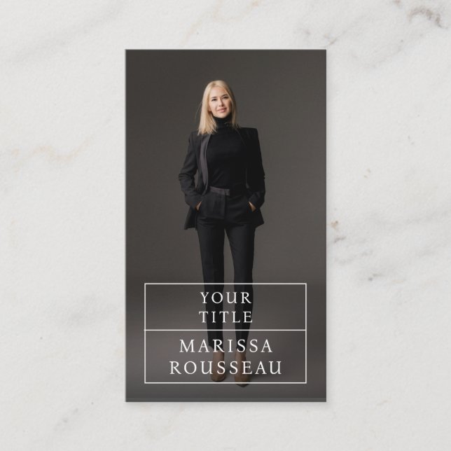 Cartão de visita de Foto Profissional Moderno (Frente)