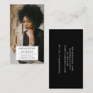 Cartão de visita de Foto Profissional Moderno