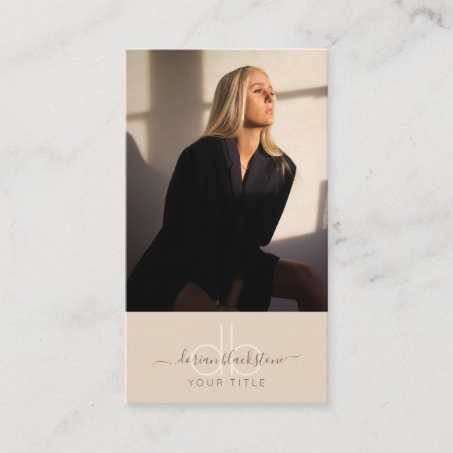 Cartão de visita de Foto Profissional Moderno (Frente)