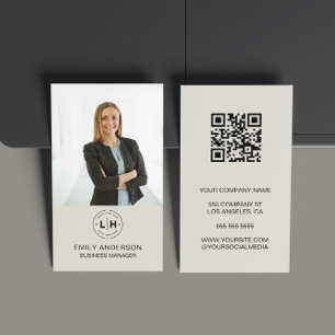 Cartão de visita de Foto QR Professional de Foto M