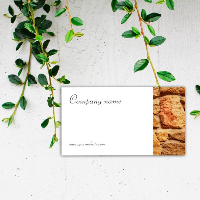 Cartão de visita de fotografia de pedra minimalist (Criador carregado)