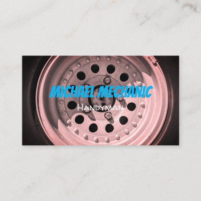 Cartão de visita de Fotografia de Pneus (Frente)