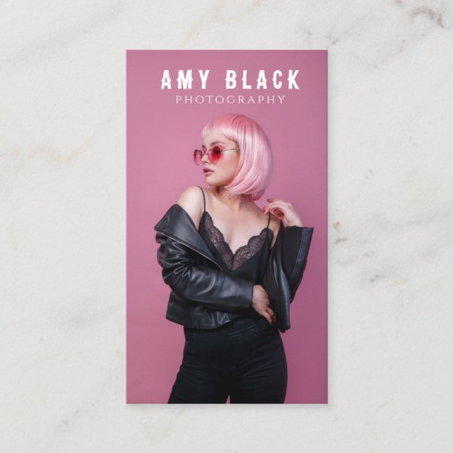 Cartão de visita de Fotografia de Rapariga Retraíd (Frente)