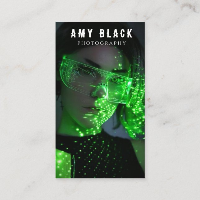 Cartão de visita de Fotografia de Rapariga Retraíd (Frente)